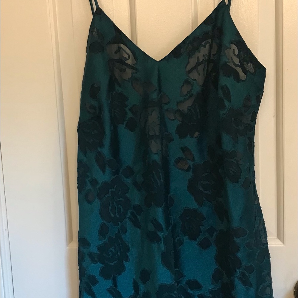 Vintage 90s Victoria’s Secret Gold Label Teal Green Teddy Slip Baby Doll
